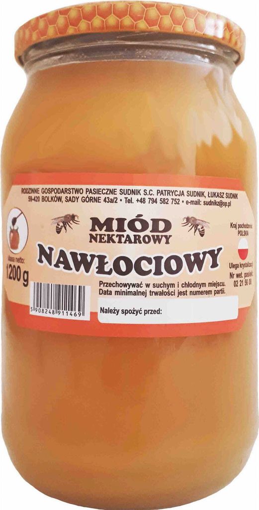 Nectar Goldenrod Honey 1200 g Rodzinna Pasieka Sudnik
