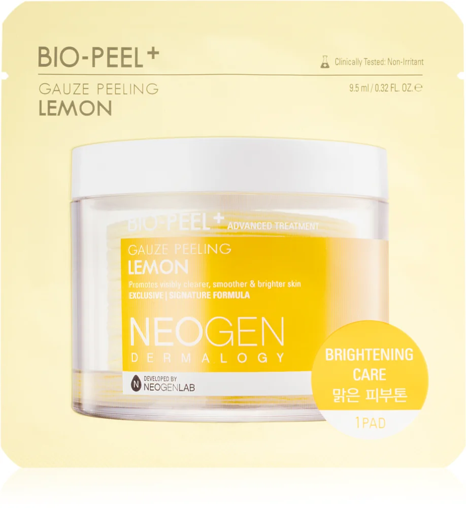 Neogen Dermalogy Bio-Peel+ Gauze Peeling Lemon facial peeling pads for clear and smooth skin