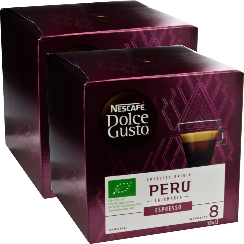 Nescafé Dolce Gusto Absolute Origin Peru Espresso, Coffee Capsule, Coffee Capsule, Roasted Coffee, 24 Capsules