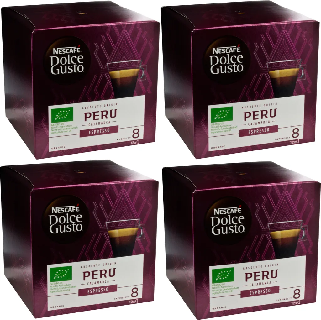 Nescafé Dolce Gusto Absolute Origin Peru Espresso, Coffee Capsule, Coffee Capsule, Roasted Coffee, 48 Capsules