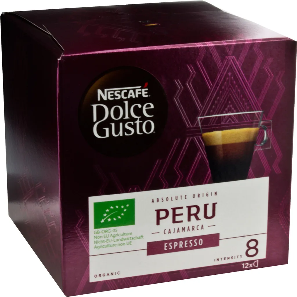 Nescafé Dolce Gusto Absolute Origin Peru Espresso, Coffee Capsule, Coffee Capsule, Roasted Coffee, 72 Capsules