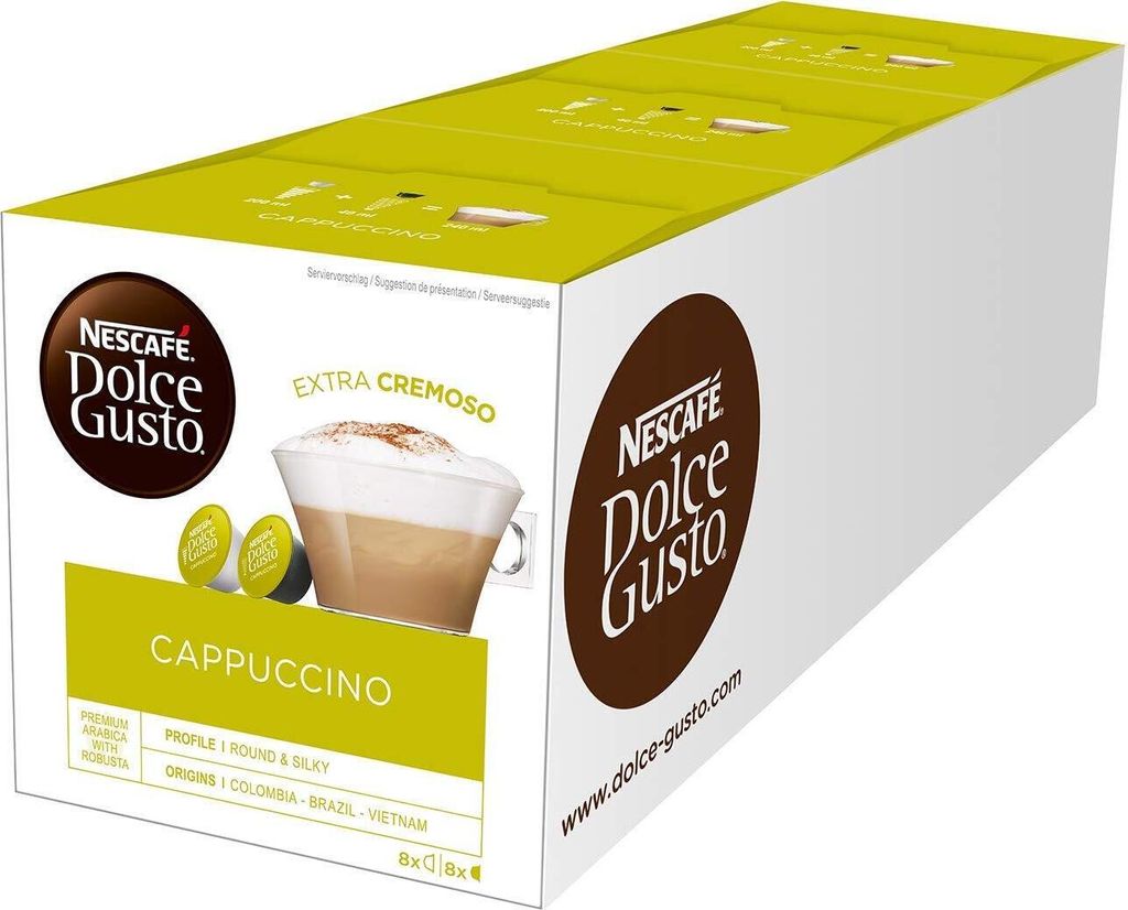 Nescafe Dolce Gusto Cappuccino Aroma sealed capsules 186g 3-pack
