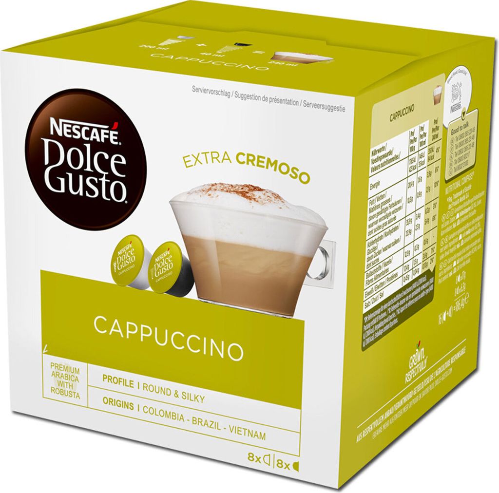 Nescafe Dolce Gusto Cappuccino Aroma sealed capsules 186g