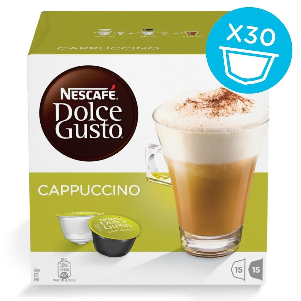 Nescafé Dolce Gusto Cappuccino Magnum Coffee Capsules Dark Roast 30 pieces