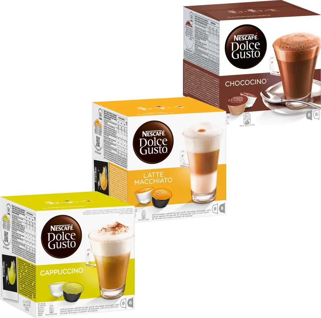 Nescafé Dolce Gusto Cream Collection Coffee, Coffee Capsule, 3 Varieties, 48 ​​Capsules (24 Servings)