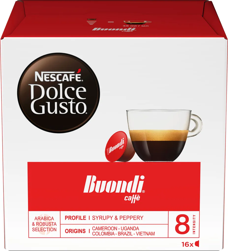 Nescafé Dolce Gusto Espresso Buondi, Bondi, Coffee, Coffee Capsule, 16 Capsules