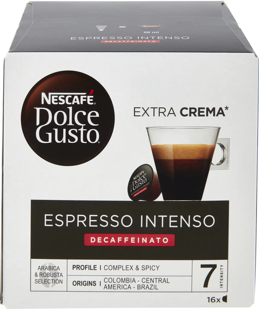Nescafé Dolce Gusto Espresso Intenso Decaffeinato Coffee Capsules 16 pieces