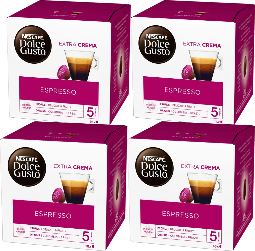 Nescafé Dolce Gusto Espresso, Coffee, Coffee Capsule, 4-pack, 4 x 16 Capsules