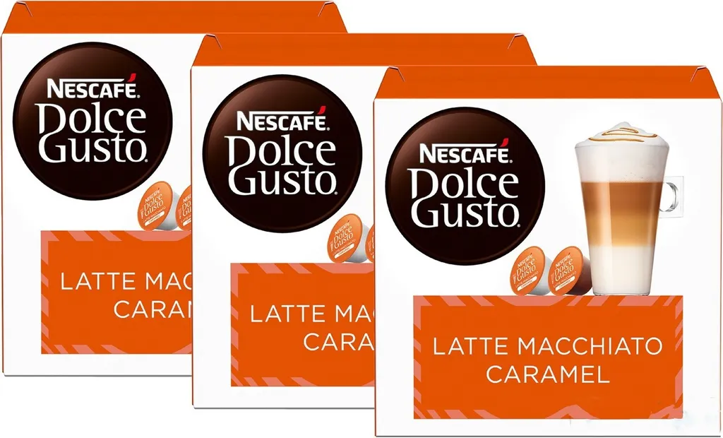 Nescafé Dolce Gusto Latte Macchiato Caramel (pack of 3 (3 x 16 capsules))