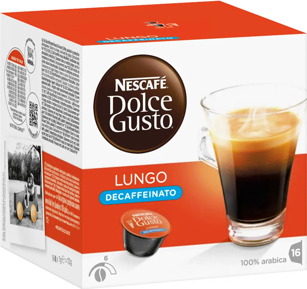 Nescafé Dolce Gusto Lungo decaffeinated | 16 coffee capsules
