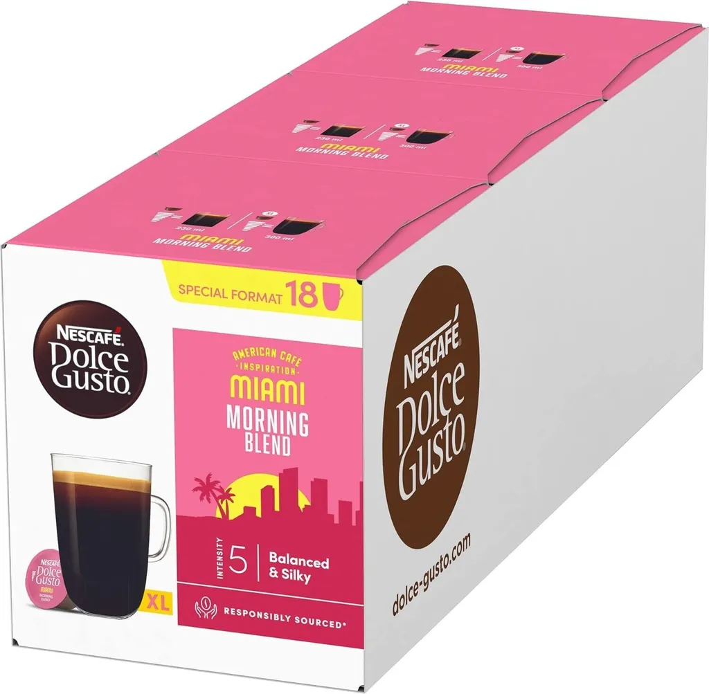 NESCAFÉ Dolce Gusto Miami Morning Blend (Pack of 3 (3 x 18 capsules))