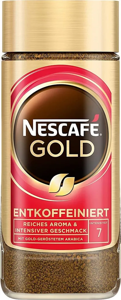 Nescafé Gold Entkoffeiniert, Löslicher Kaffee (100g Glas)