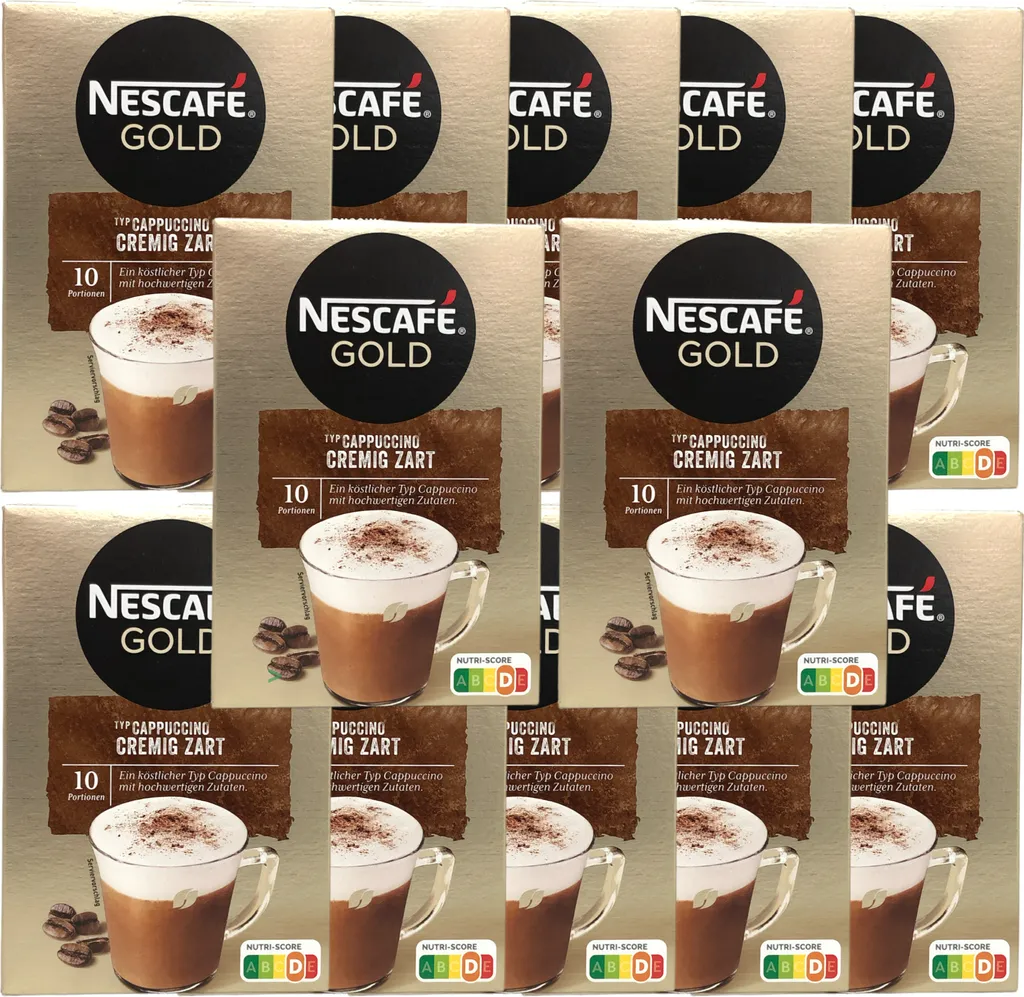 Nescafe Gold Typ Cappuccino Cremig Zart Getränkepulver 12x140g (120x14g Sticks)