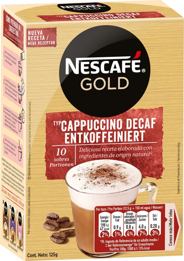 NESCAFÉ Gold Typ Cappuccino Entkoffeiniert (1 x 10 x 12,5g)