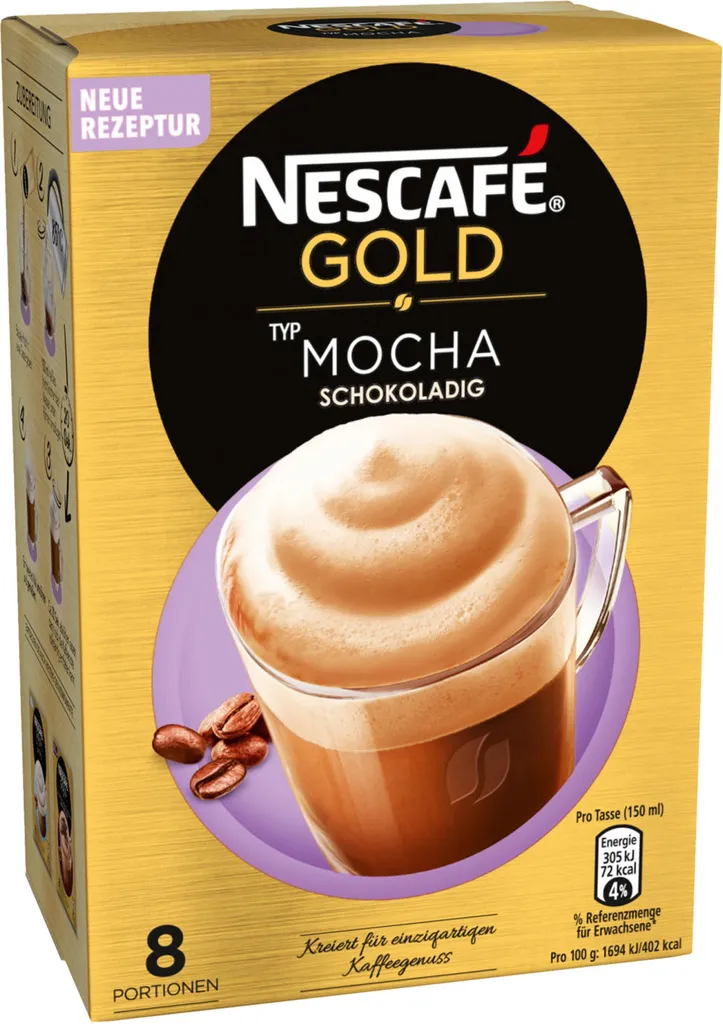 Nescafé Gold Typ Mocha, Faltschachtel (8 x 18 g)