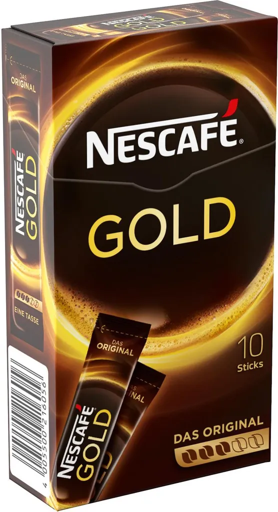 Nestlé Nescafe Gold löslicher Kaffee 10 Sticks 20 g