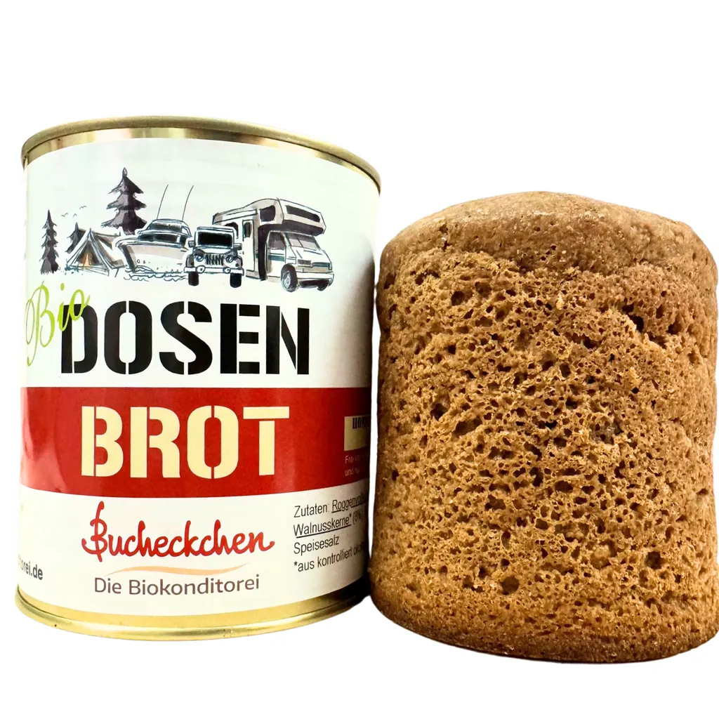 NEU Dosenbrot -Roggen-Vollkornbrot 6× 400g – saftiges Dosen Brot - aus derBäckerei Bucheckchen