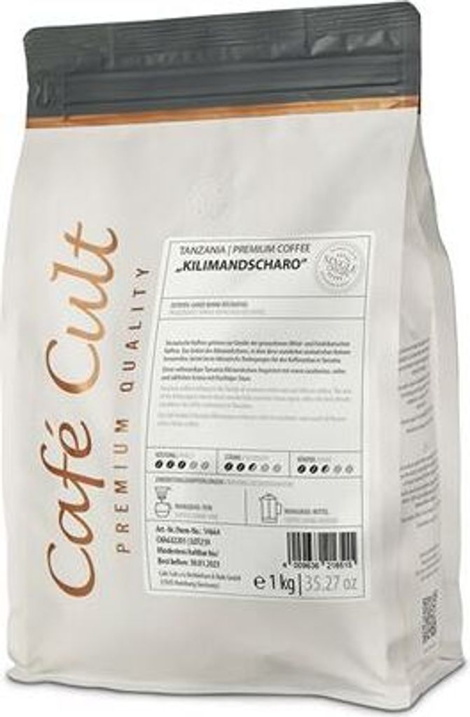 NEW Coffee Tanzania Kilimanjaro in 1 kg bag, whole bean