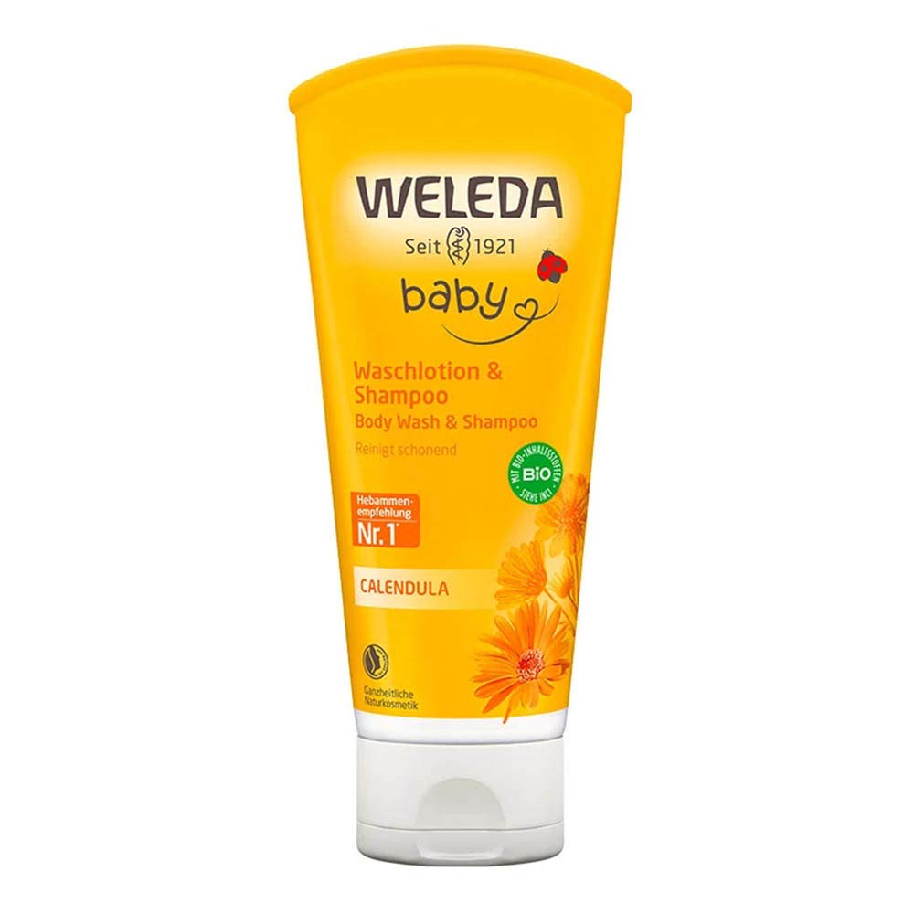 Weleda Calendula Wash Lotion Gently Cleanses and Nourishes Pack of 3 x 200 ml