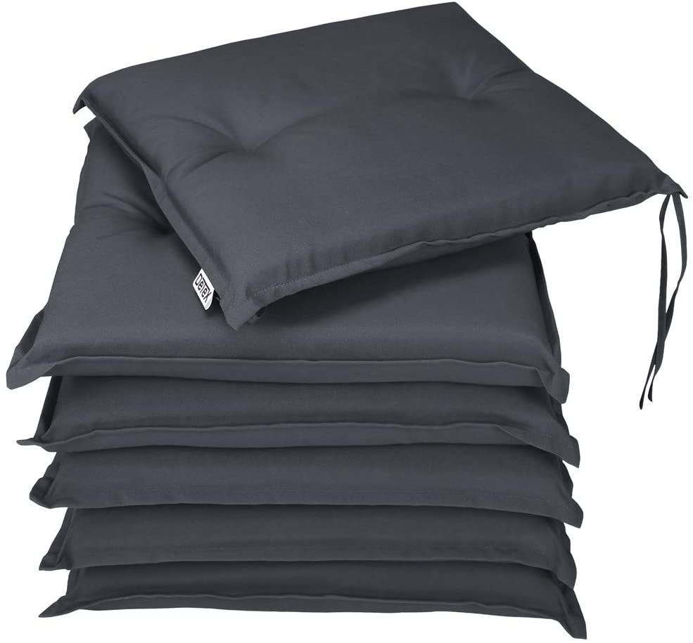 Detex® Boston Chair Cushions, Set Of 6 Water-Resistant Cushions, Chair Cush