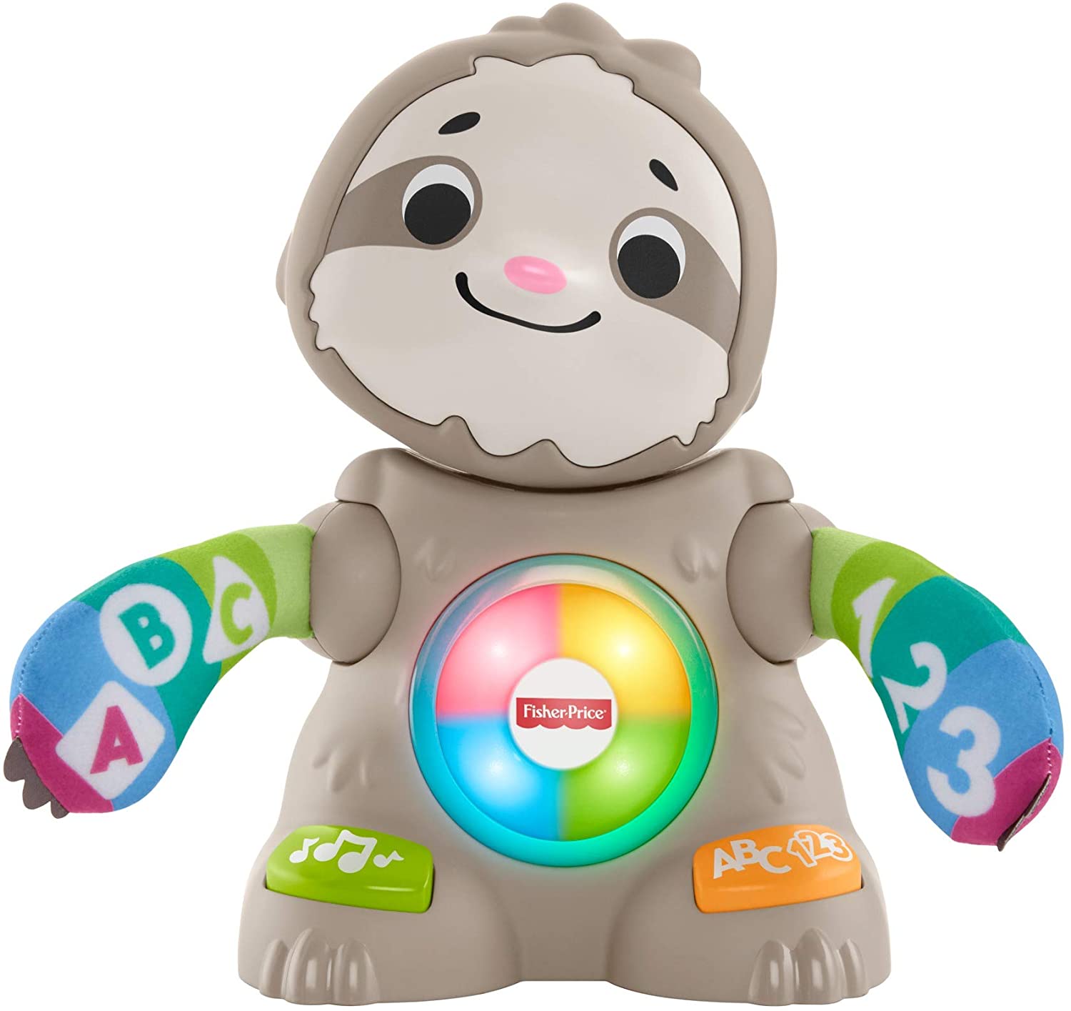 Fisher-Price GHR18 Linkimals Smooth Moves Sloth Toy with Music and Lights, Multi-Colour
