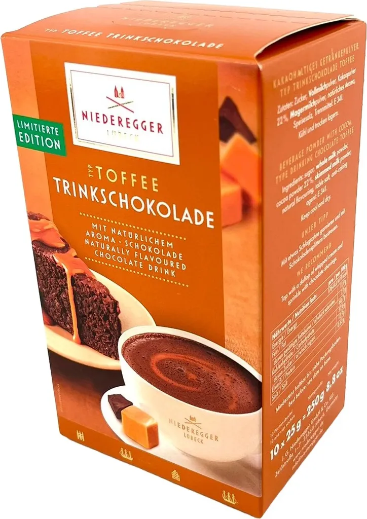 Niederegger Toffee Drinking Chocolate 10x25g