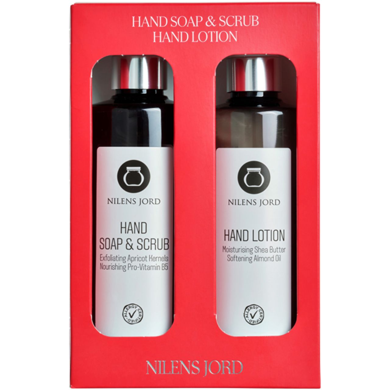 Nilens Jord, Hand Soap & Lotion Set = Hand Lotion 300 ml + Hand Peeling & Soap 300 ml