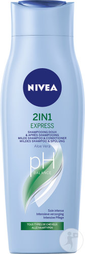 Nivea 2In1 Care Express Shampoo And Conditioner All Hair Types Bottle 250ml