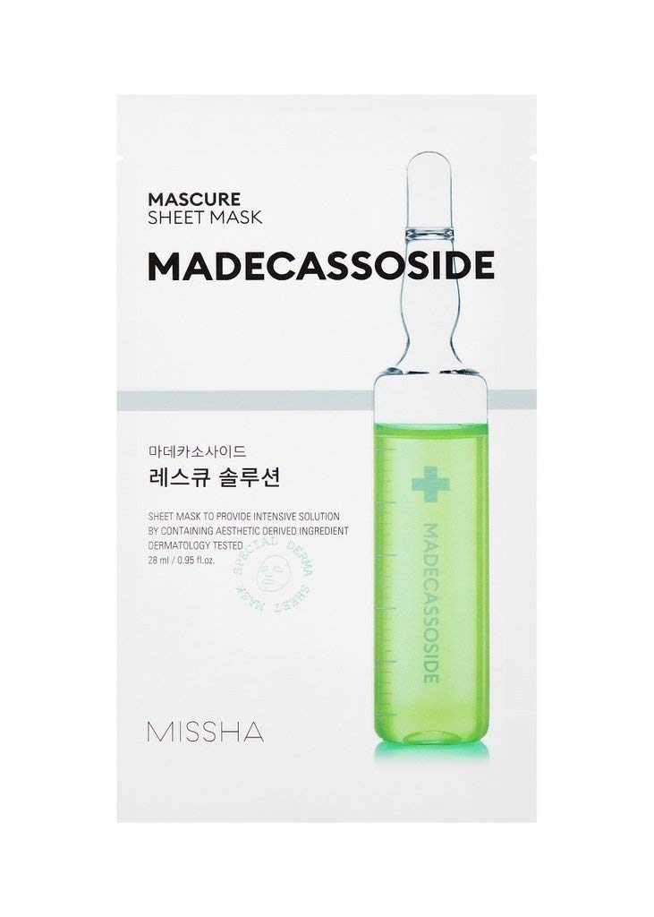 MISSHA Mascure Rescue Solution Sheet Mask MADECASSOSIDE Face Mask Pack of 1