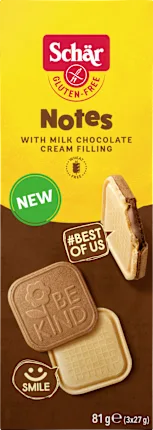 Cookies, \"Notes\" Milk Chocolate Cream, gluten-free, 81 g