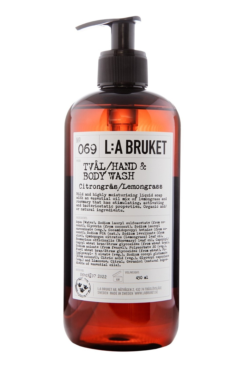 L:A BRUKET No. 069 Liquid Soap Lemongrass
