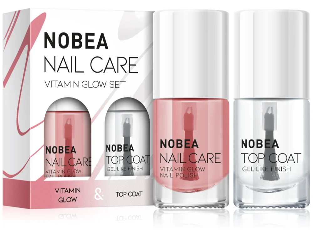 NOBEA Nail Care Vitamin Glow Nail Polish Set with nail polishes Vitamin glow set