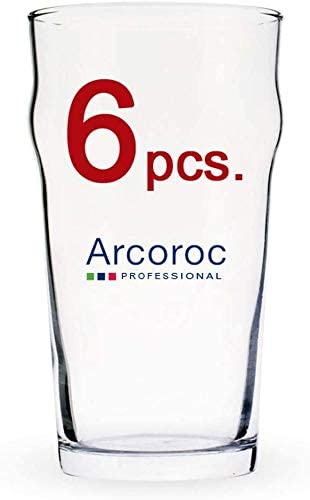 Arcoroc Nonic Beer or Cider Glasses 1 Pint (Pack of 6)