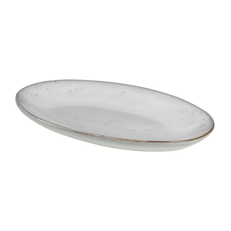 Nordic sand served plate oval