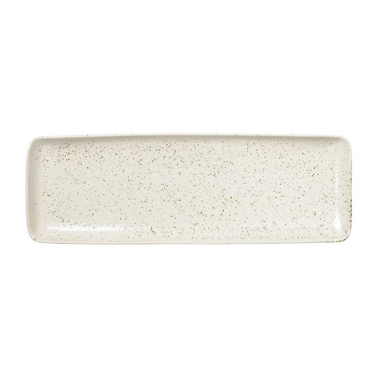 Nordic vanilla plate rectangular 12.5 x 35cm