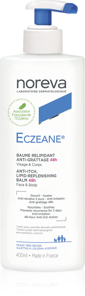 Noreva Eczeane Anti-Itch Lipid-Replenishing Balm 48H the soothing cream for face and body