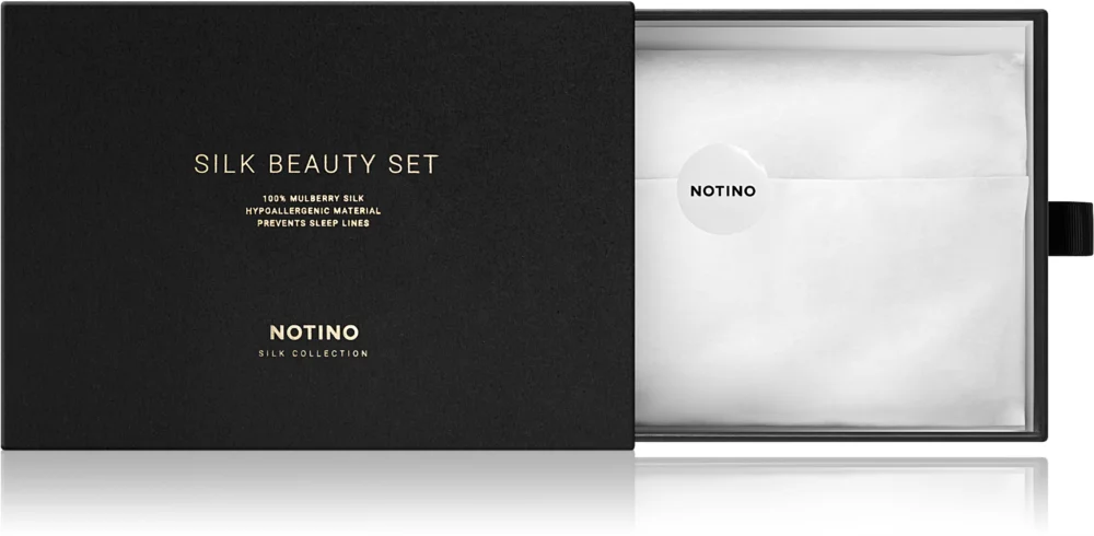 Notino Silk Collection Sleeping mask & Scrunchies Set Gift Set Cream color