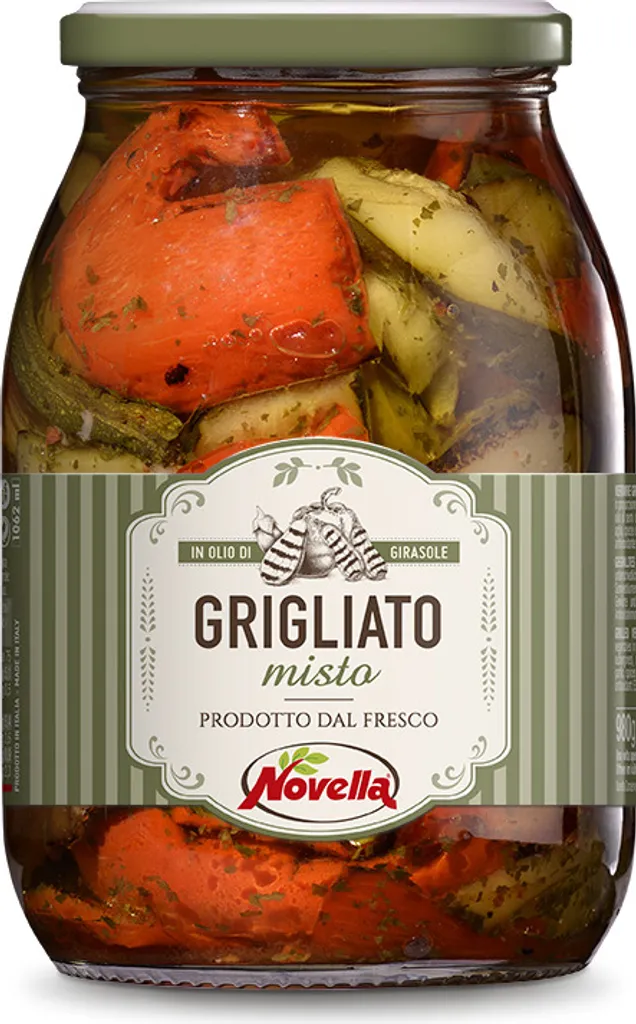 Novella | grilled mixed vegetables | in sunflower oil | Grigliato misto | 615g | from Italy