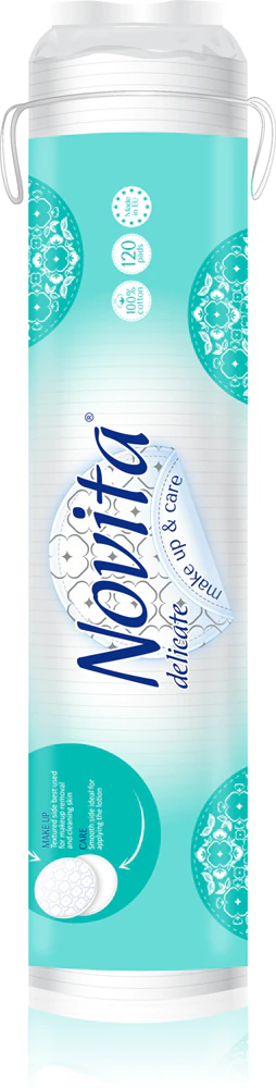 NOVITA Delicate cotton pads for make-up removal and cleansing