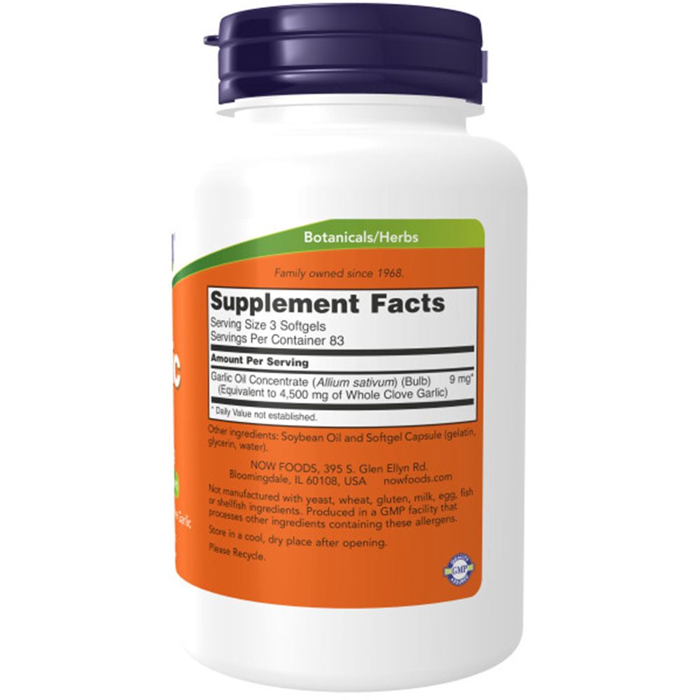 Now Foods, Garlic Oil, 1500mg