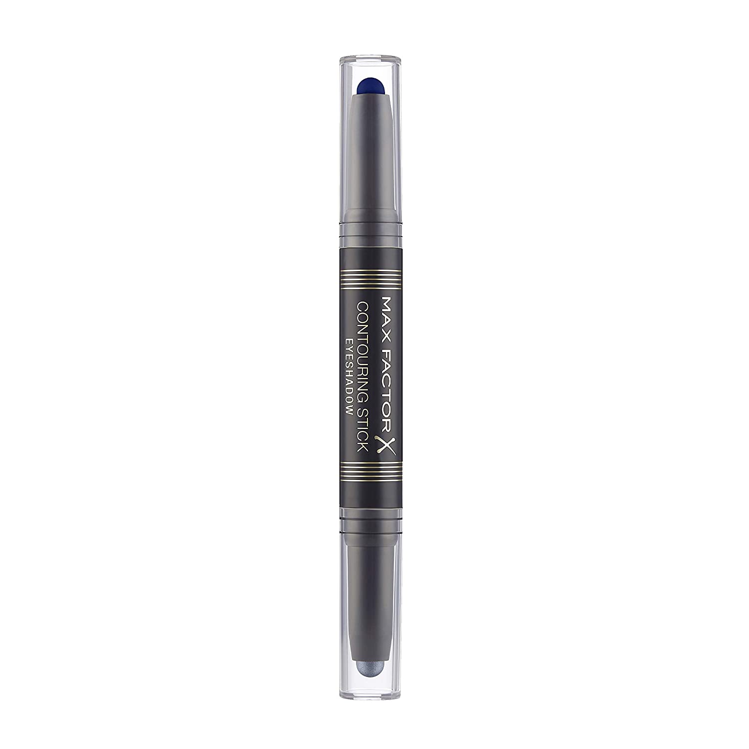 Max Factor Contouring Stick Eyeshadow Silver Storm & Midnight Blue - Eyeshadow Pencil with Two Cool Shades for a Successful Eye Look - With Creamy Consistency, ‎silver