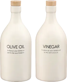Bottle set made of Dolomite for vinegar & oil (8x20 cm), 2 pieces