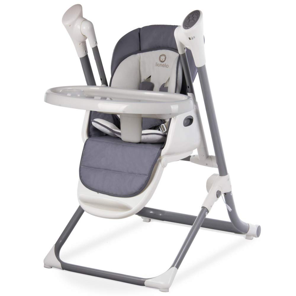 LIONELO Niles 2-in-1 High Chair, Rocker for Children, Adjustable Backrest, Tray, Control via a Mobile App, High Chair from 6 to 36 Months to 15 kg, Rocker up to 9 kg