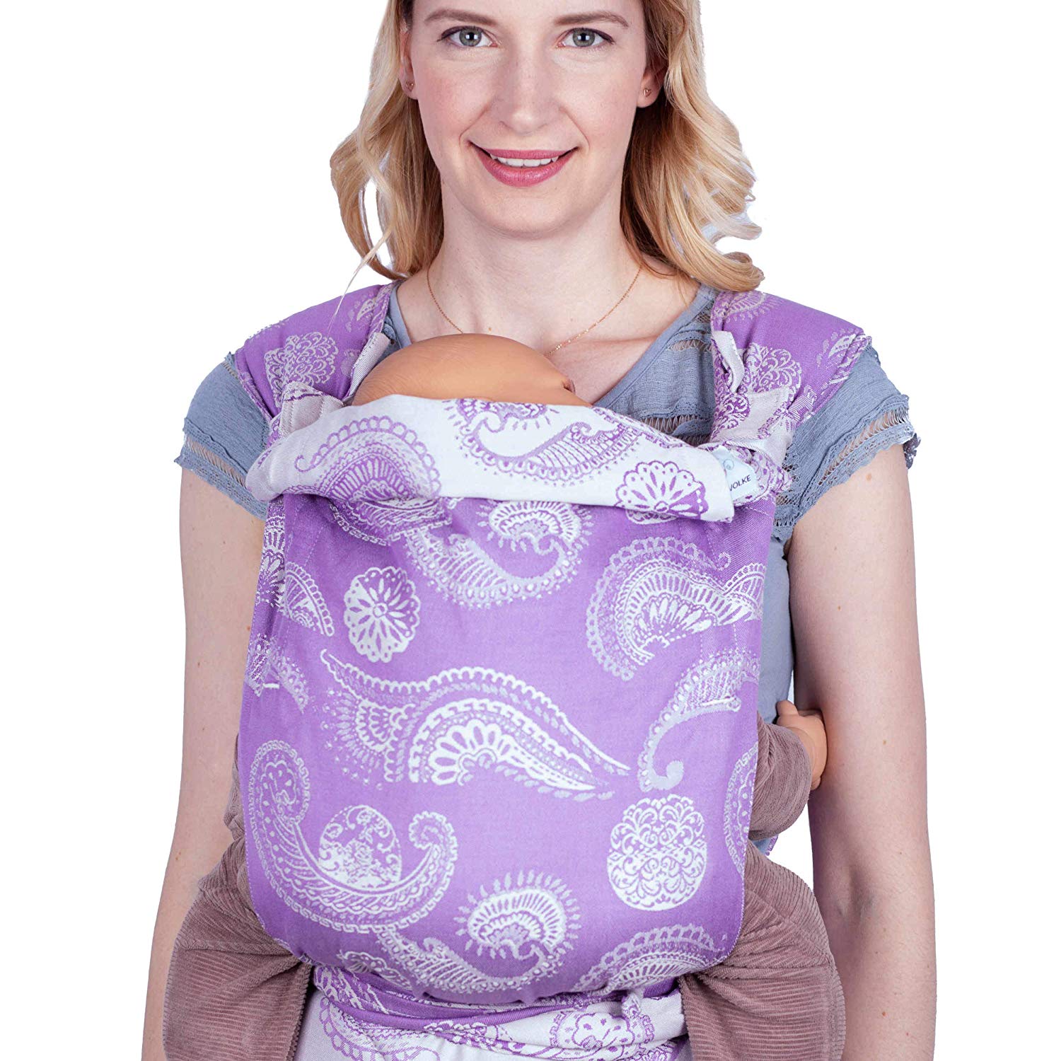 Schmusewolke Mei Tai Baby Carrier Newborn and Toddler Graphic Copper Modal Baby Size 0-24 Months 3-16 kg Stomach and Back Carrier