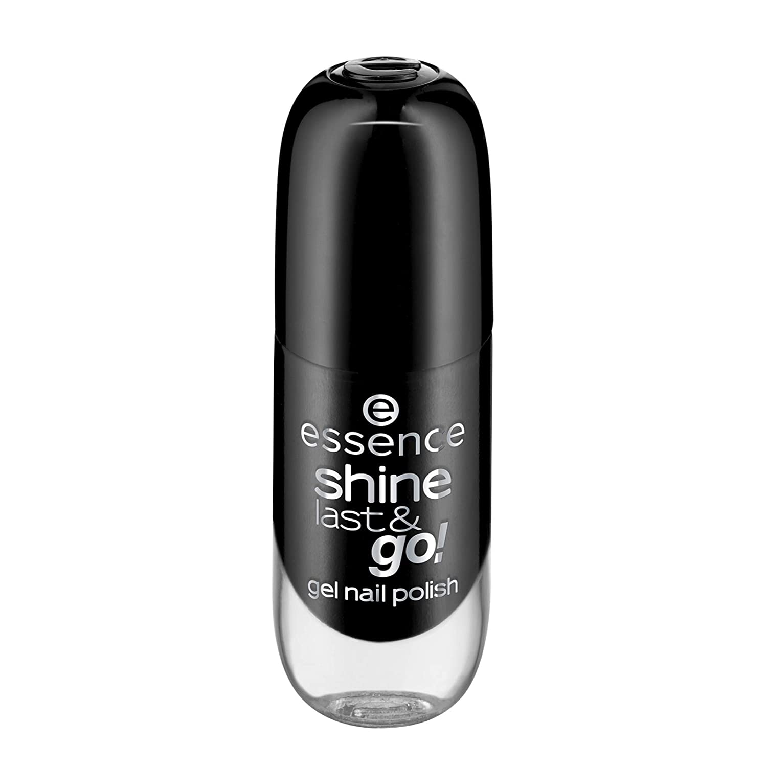 essence cosmetics essence shine last & go! Gel Nail Polish, Gel Polish, No. 46 Black is Back, Black, Gely, Shiny, No Acetone, Vegan, Microplastic Particles Free (8 ml), ‎46 back