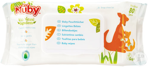 Nûby Citroganix baby wipes 0+ months 80 pieces