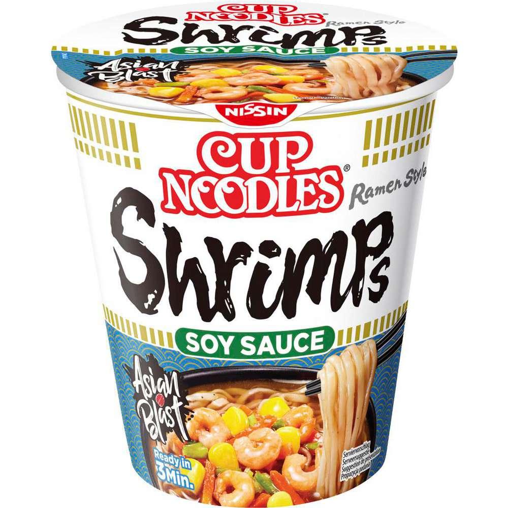 Noodle soup Cup noodles, shrimp