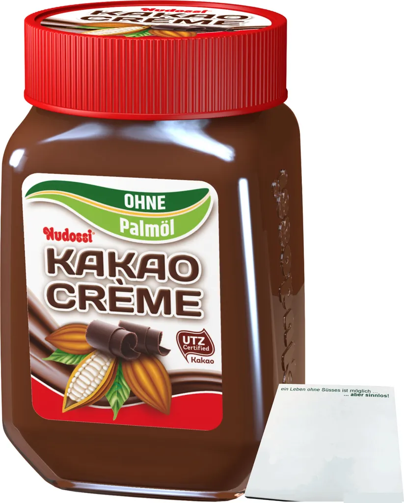 Nudossi Kakaocreme ohne Palmöl (300g Glas) + usy Block