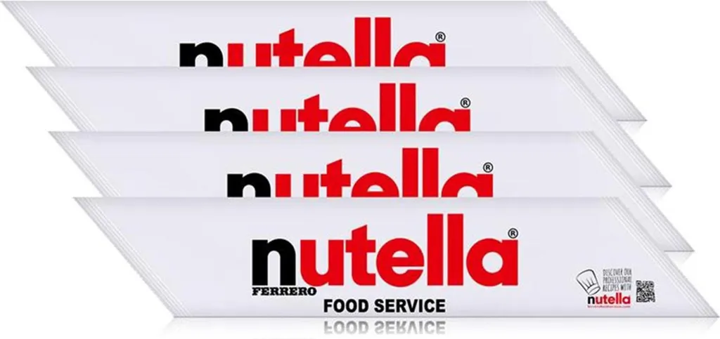 Nutella Food Service Spritzbeutel 1kg - Zum verzieren - Nuss-Nugat (4er Pack)