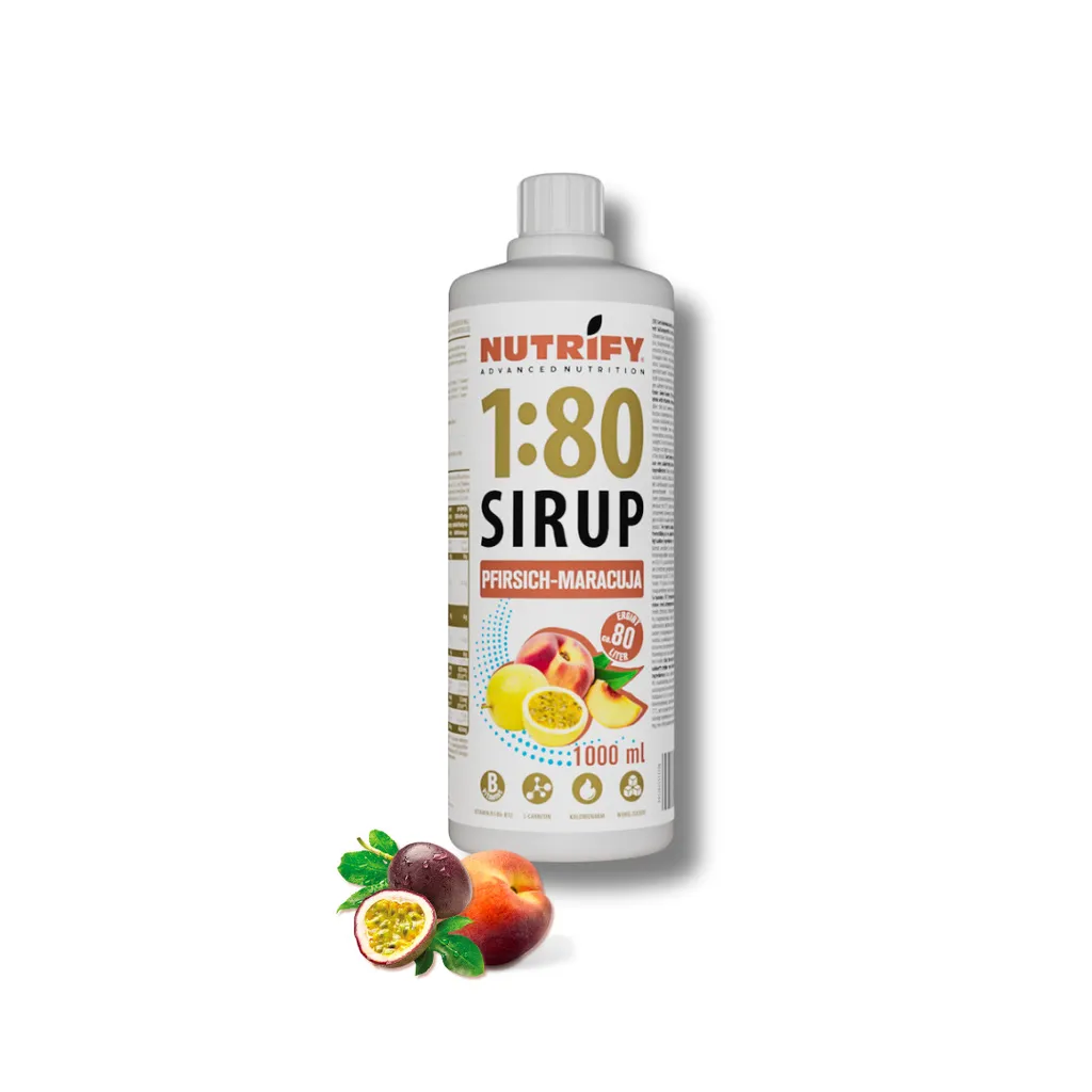 NUTRIFY Vital Drink 1:80 Sirup 1L – Pfirsich-Maracuja